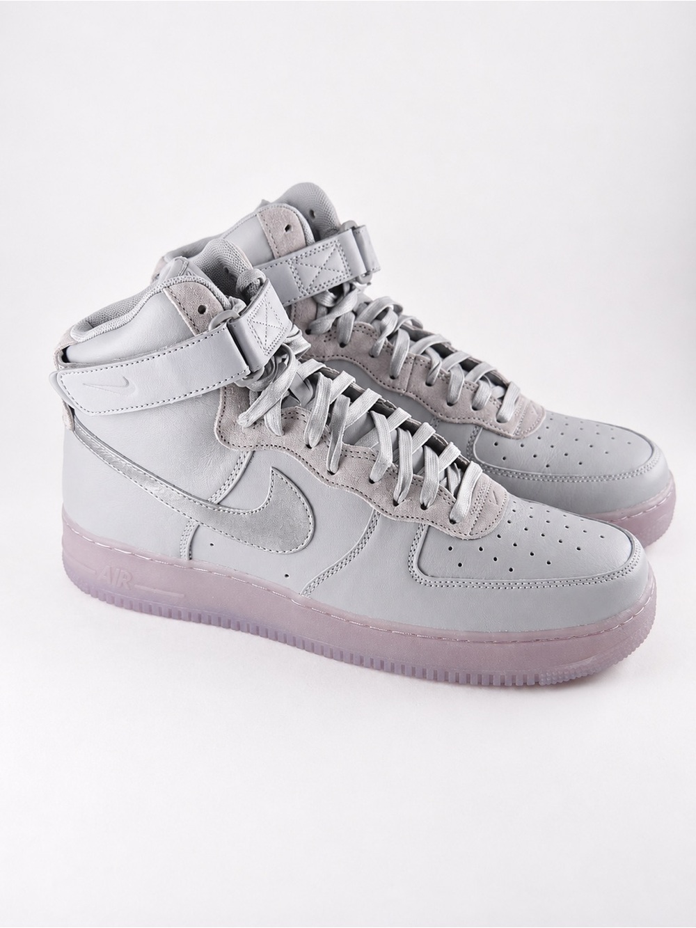 Size 11.5M- Nike Air Force 1 High Wolf Grey Sneakers Gray Leather
